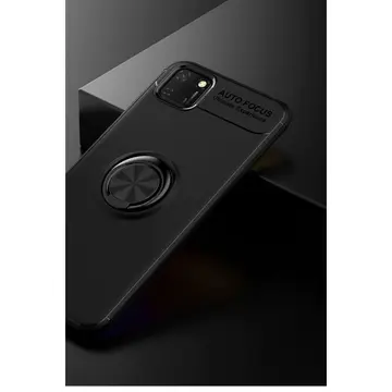 Huawei Y5p Kılıf Range Yüzüklü Silikon - Siyah