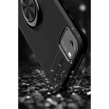 Huawei Y5p Kılıf Range Yüzüklü Silikon - Siyah-kırmızı