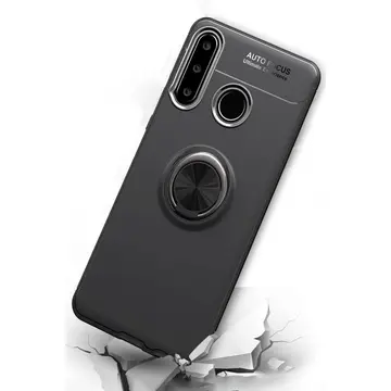 Huawei Y6p Kılıf Range Yüzüklü Silikon - Siyah