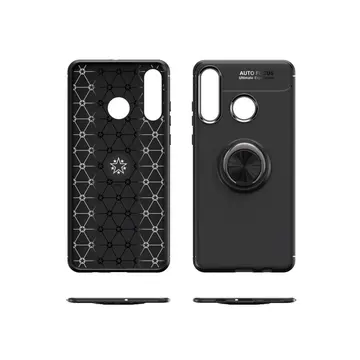 Huawei Y6p Kılıf Range Yüzüklü Silikon - Kırmızı
