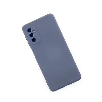 Samsung Galaxy M52 5g Kılıf Nano İçi Kadife Silikon - Gri