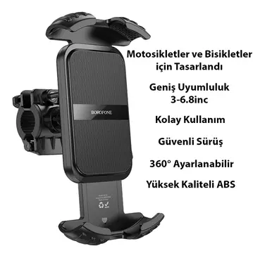 Ally Borofone BH105 Crown Gidon Bağlantılı Bisiklet ve Motosiklet Telefon Tutucu