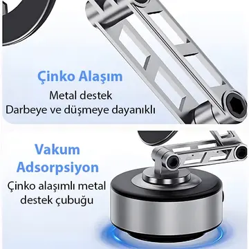 ALLY X91 Manyetik Vakumlu Araç Telefon Tutucu Ayna-Cam-Araba Magsafe Araç Tutucu