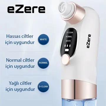 EZERE Su Hazneli Şarjlı Vakumlu Siyah Nokta Temizleme cihazı
