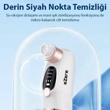 EZERE Su Hazneli Şarjlı Vakumlu Siyah Nokta Temizleme cihazı