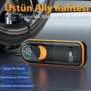 ALLY ST-5520 Dijital Basınç Göstergeli Oto Lastik Şişirme Pompası Hava Kompresörü