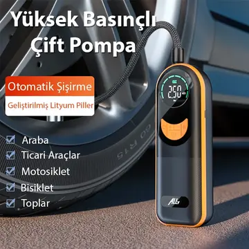 ALLY ST-5520 Dijital Basınç Göstergeli Oto Lastik Şişirme Pompası Hava Kompresörü