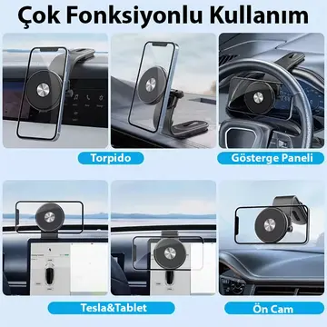 ALLY Ayarlanabilir Araç İçi Torpido Üstü Manyetik Telefon Tutucu