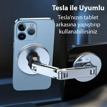 ALLY LF-256 Alüminyum Araç İçi Torpido Üstü Manyetik Telefon Tutucu