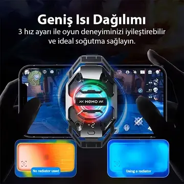 MEMO DL20 AI Yarı İletken Dondurucu Arka Klipsli Soğutma Radyatörü IPhone Android PUBG Oyun Soğutucu 3 Aşamalı