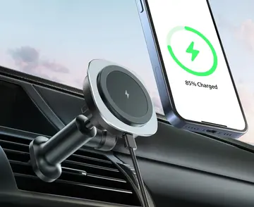 ALLY QI-206 Magsafe Uyumlu Araç Içi 15W Kablosuz Hızlı Şarj Telefon Tutucu