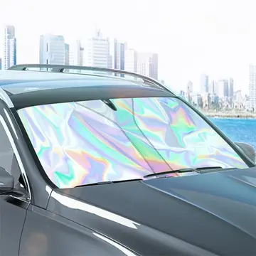ALLY Araba Güneş Gölge Koruyucu Oto Ön Cam Güneşlik(140cm*70cm) titanyum gümüş katlanabilir