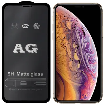 ALLY iPhone 11 Pro 5.8inç Full Glue Matte Tempered Cam  Ekran Koruyucu iPhone XS / X /
