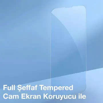 Baseus Crystal iPhone 13 Pro Max 6.7 Magsafe Silikon Kılıf + Tempered Ekran Koruyucu Set