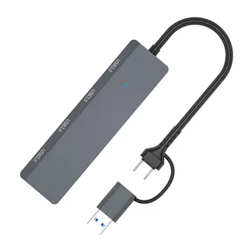 ALLY ADS-305D 4in1 USB/Type-C to 4X USB3.0 HUB Çoğaltıcı Çevirici Dönüştürücü Adaptör