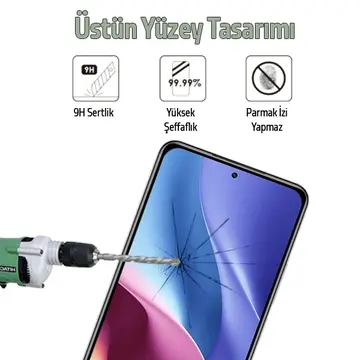 Xiaomi Redmi K40/K40 Pro  Full Glue Tam Kaplama Ekran Koruyucu