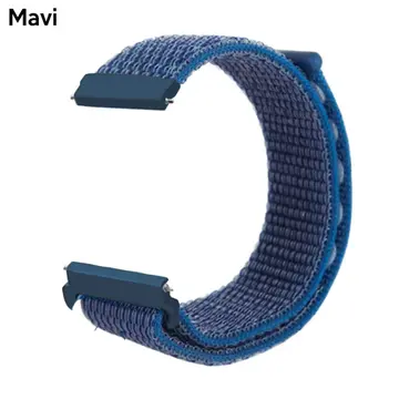 ALLY 20MM Huawei Watch Galaxy Watch Classic Kayış Kordon Nylon Loop