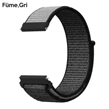 ALLY 20MM Huawei Watch Galaxy Watch Classic Kayış Kordon Nylon Loop