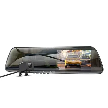 Hoco DV4  DVR Ön Ve Arka Sürüş Kaydedici 45 İnç LCD Dikiz Aynası Araç kamerası