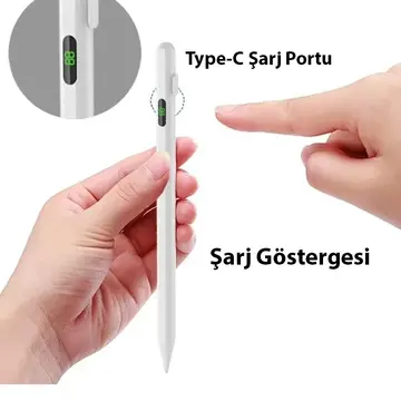 ALLY K-2268 Dijital Göstergeli Universal Kapasitif Stylus iPad Tablet Dokunmatik Kalem