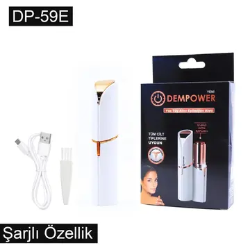 Dempower Şarjlı Yüz Tüy Alıcı Epilasyon Aleti Flawles  Kısa