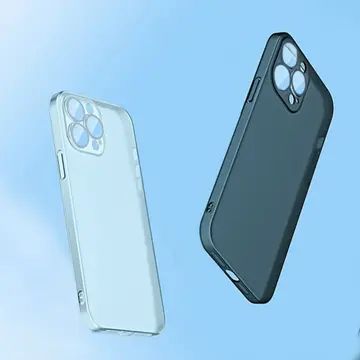 Ally iPhone 14 Plus 6.7inch Frosted Glass Şeffaf Kamera Korumalı Kılıf