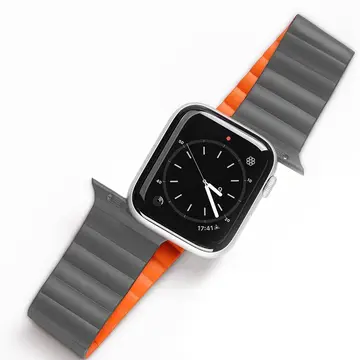 DUX DUCIS Apple Watch 38/40/41MM için Manyetik Zincir Versiyon PU Deri Kayış Kordon