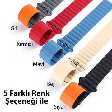 DUX DUCIS Apple Watch 38/40/41MM için Manyetik Zincir Versiyon PU Deri Kayış Kordon