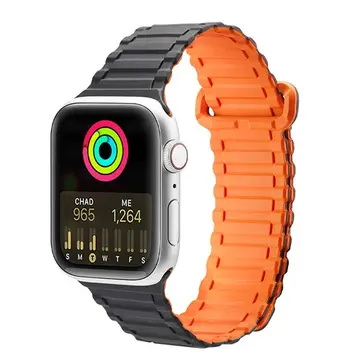 Dux Ducis Apple Watch 38/40/41MM için Manyetik Armor Silikon Kordon Kayış