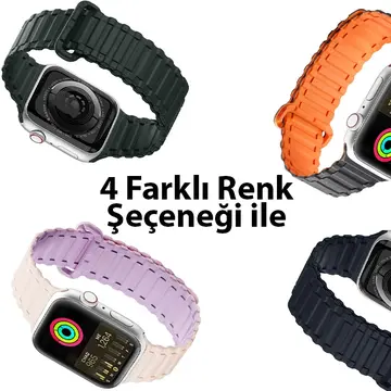 Dux Ducis Apple Watch 38/40/41MM için Manyetik Armor Silikon Kordon Kayış
