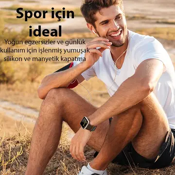 Dux Ducis Apple Watch 38/40/41MM için Manyetik Armor Silikon Kordon Kayış