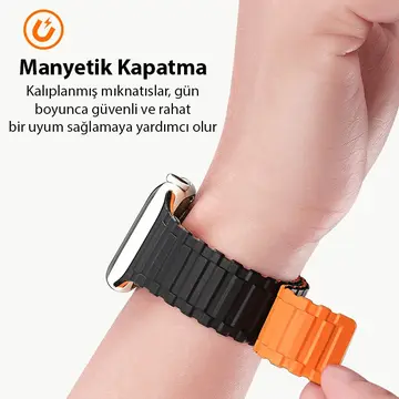 Dux Ducis Apple Watch 38/40/41MM için Manyetik Armor Silikon Kordon Kayış