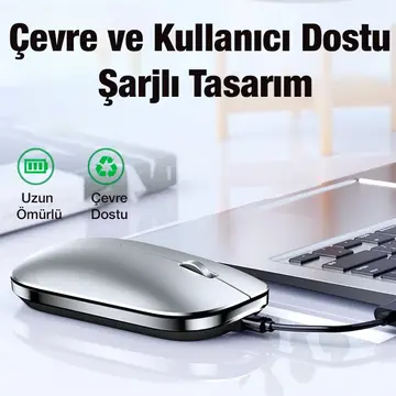 ALLY MC 502 Kablosuz 2.4 Bluetooth Mouse Type-C Şarjlı Premium