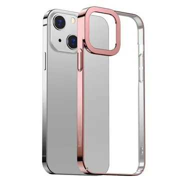 Baseus Glitter iPhone 13 6.1inç Kılıf Renkli Kenar Şeffaf Silikon