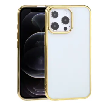 iPhone 13 Pro Max 6.7inç  Lazer Kaplama Renkli Kenar Şeffaf Kılıf