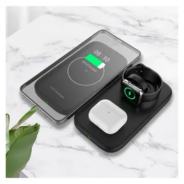 ALLY W66 15W 3 in1 Android + iPhone Taşınabilir Mini Kablosuz Hızlı Şarj Standı