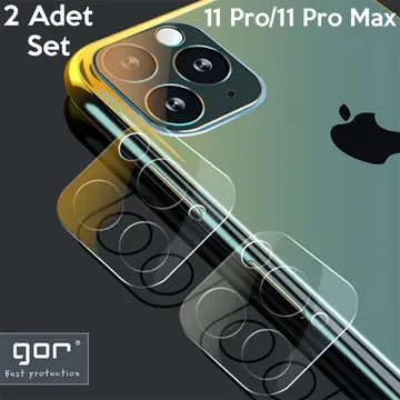 GOR İPhone 11 Pro/ 11 Pro Max Tempered Kamera Koruma Cam 2adet Set