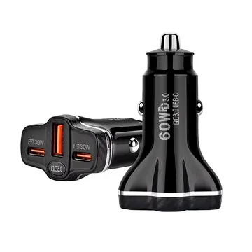 ALLY PD62 2xType-C + USB 78W Araç Çakmaklık Hızlı Şarj Aleti Araç Şarjı