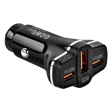 ALLY PD62 2xType-C + USB 78W Araç Çakmaklık Hızlı Şarj Aleti Araç Şarjı