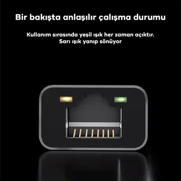 ALLY Type-c to RJ 45 2.5 Gbps Ethernet kablosu