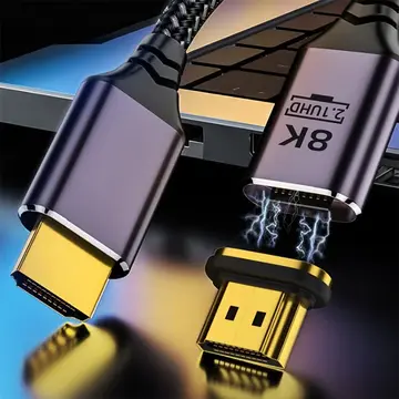 ALLY HDMI to HDMI 8K HD 2.1UHD Mıknatıs Başlıklı Kablo 2 Metre