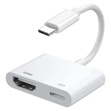 ALLY  İPhone 15 Type-c to Type-c + HDMI Çevirici Kablo Dijital AV Adaptörü