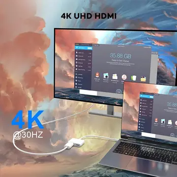 ALLY  İPhone 15 Type-c to Type-c + HDMI Çevirici Kablo Dijital AV Adaptörü