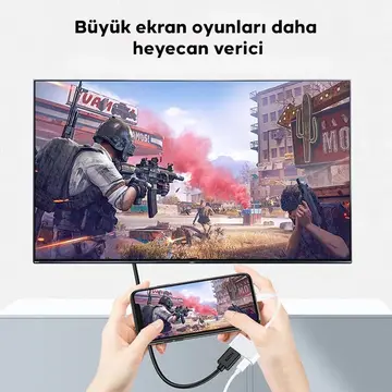 ALLY  İPhone 15 Type-c to Type-c + HDMI Çevirici Kablo Dijital AV Adaptörü