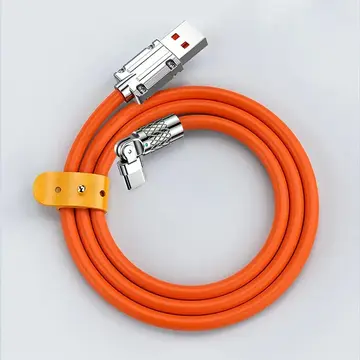 ALLY 180° Dönebilen USB To Type-C 120W Hızlı Şarj Kablosu 1 Metre