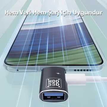 ALLY Type-C To Şarj + OTG 3.0 Dönüştürücü Adaptör