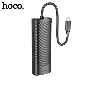 Hoco HB44 Type-C to HDMI + RJ45 + 100Mbps + SD/TF + USB3.0 + USB2.0 PD + 4K 30Hz Hub