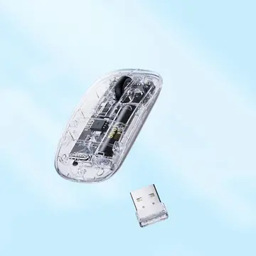 İNPHİC X5 Kablosuz Fare Şarj Edilebilir Sessiz Kullanım 2.4G Transparan USB Mouse
