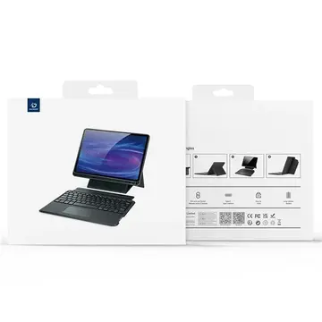 DUX DUCIS Galaxy Tab S8+ / S7+ / S7 FE İçin Ayrılabilir Bluetooth Klavye Touchpad PU Deri Kılıf
