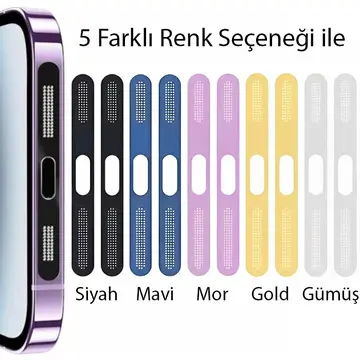 Ally iPhone 15 Plus İçin Anti-Dust Toz Ve Kir Önleyici Sticker 2 Adet Set